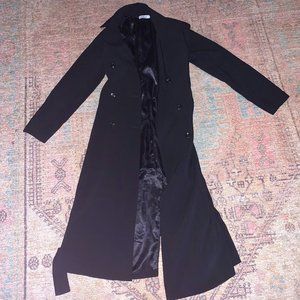 Stelen Black Trench Coat Small